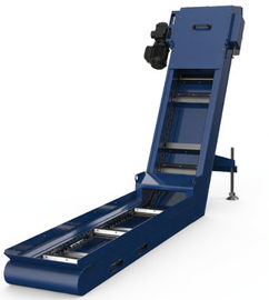 Professional Metal Chip Conveyor Blue Green CNC Scraper Chain Conveyor